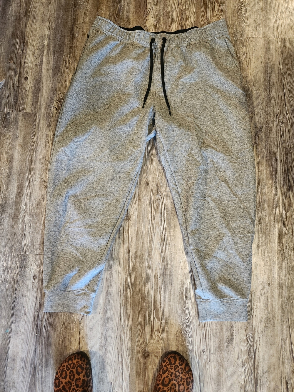 Men's Grey Drawstring Joggers Sweatpants